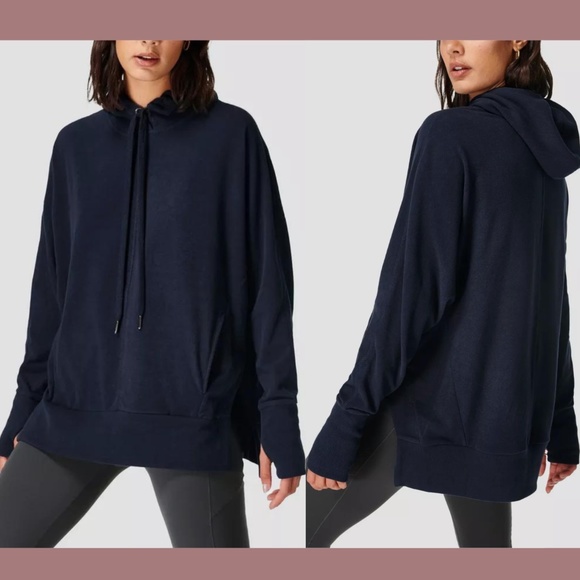 NWT $148 Sweaty Betty [ XXL / 16 US ]‎ Liberate Luxe Fleece Hoodie in Blue - Picture 1 of 16